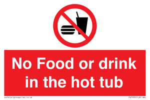 No Food or drink in the hot tub